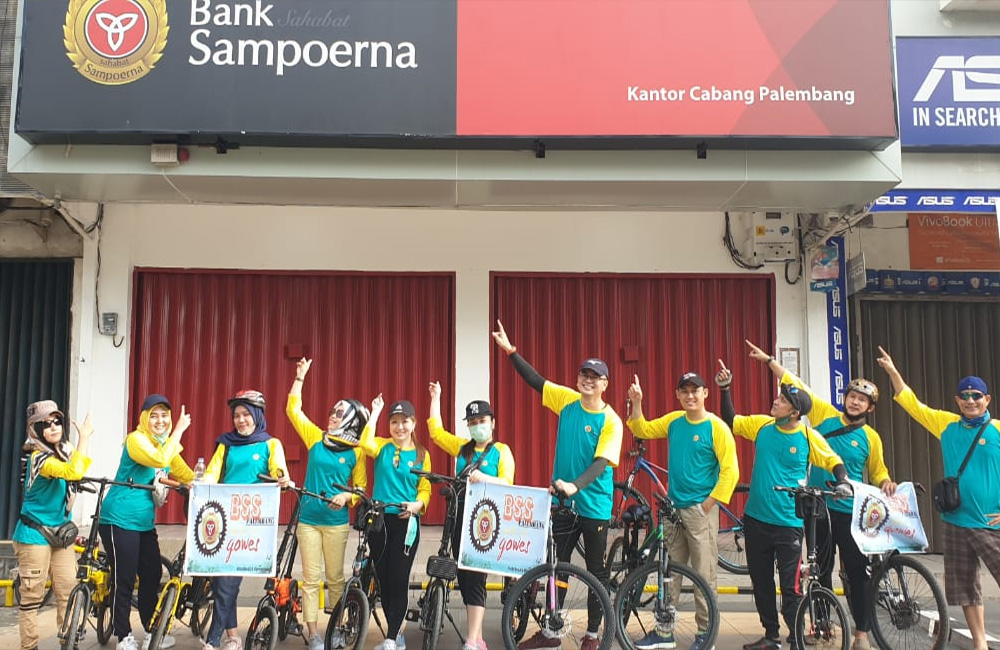 Lebih Aman, Lebih Sehat Bank Sampoerna Cabang Palembang Bentuk Komunitas Sepeda